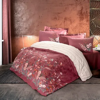 Lenjerie de pat pentru o persoana, Vina - Claret Red, Cotton Box, Bumbac Ranforce imagine