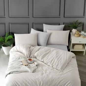 Lenjerie de pat pentru o persoana, Yarn Dyed - Beige, Tabu Home, 70% bumbac/30% poliester imagine