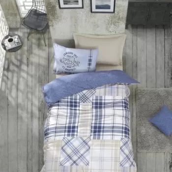 Lenjerie de pat pentru o persoana Young, 3 piese, 160x220 cm, 100% bumbac ranforce, Cotton Box, Youth, bej imagine