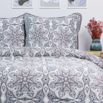 Lenjerie de pat Scarla, Homla, 200x220 cm, bumbac satinat, multicolor imagine