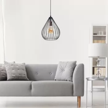 Lustra, 205-AS, FullHouse, 24 x 65 cm, 1 x E27, 60W, negru imagine