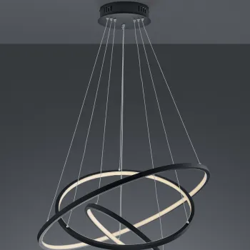 Lustra Aaron, TRIO, 80x150 cm, 78W, 1x SMD LED, metal, antracit imagine