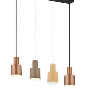 Lustra Agudo, TRIO, 80x12x150 cm, 40W, 4x E27, metal, multicolor imagine