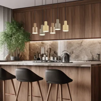 Lustra Agudo, TRIO, 85x27x150 cm, 40W, 6x E27, metal, multicolor imagine