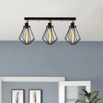 Lustra, Alby, 525NOR1481, Metal, Negru/Auriu imagine