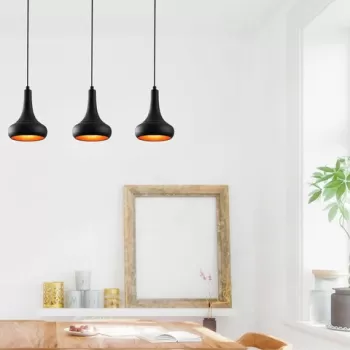 Lustra, Alby, 525NOR1629, Fier, Negru imagine