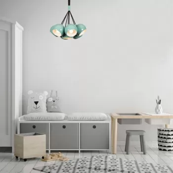 Lustra, Alby, 527ABY1733, Metal, Turcoaz/Alb imagine