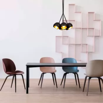 Lustra, Alby, 527ABY1734, Metal, Negru/Auriu imagine