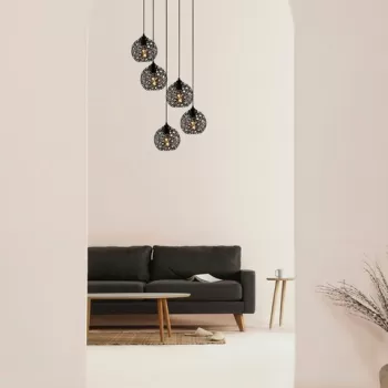 Lustra, Alby, 527ABY1782, Metal, Negru imagine