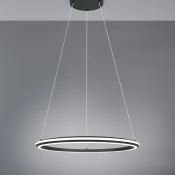 Lustra Amador, TRIO, 75x150 cm, 48W, 1x SMD, metal, negru mat imagine