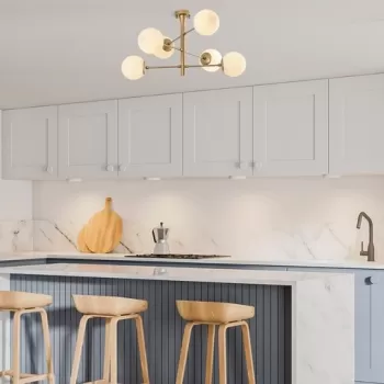 Lustra, Arge - 10173, Fulgor, 75 x 75 x 40 cm, 6 x E14, 40W, auriu imagine