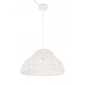 Lustra, Astro White, Bizzotto, 50x27 cm, 1 x E27, 40W, metal/bambus imagine