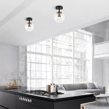 Lustra, Atmaca - 10205, Fulgor, 15 x 15 x 23 cm, 1 x E14, 15W, negru imagine