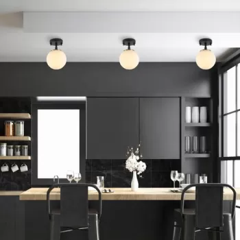 Lustra, Atmaca - 10210, Fulgor, 15 x 15 x 23 cm, 1 x E14, 15W, negru imagine