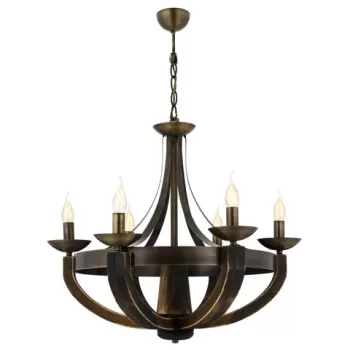 Lustra, Aurora, 301AUR1116, Lemn, Vintage imagine