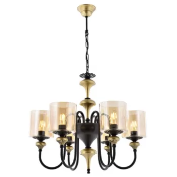 Lustra, Aurora, 301AUR1128, Metal, Vintage / Negru imagine