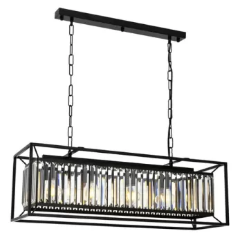 Lustra, Aurora, 301AUR1149, Metal, Negru imagine