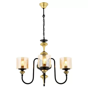 Lustra, Aurora, 301AUR1156, Metal, Vintage / Negru imagine