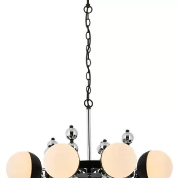 Lustra, Aurora, 301AUR1277, Metal, Negru / Crom imagine