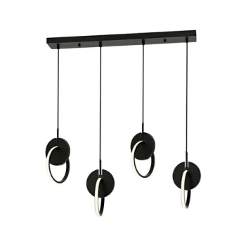 Lustra, Aurora, 301AUR1319, Metal, Alb/Negru imagine