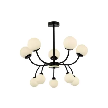 Lustra, Aurora, 301AUR1336, Metal, Negru / Crem imagine