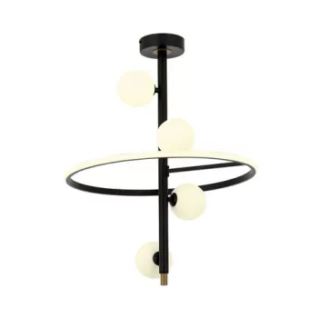 Lustra, Aurora, 301AUR1355, Metal, Alb/Negru imagine