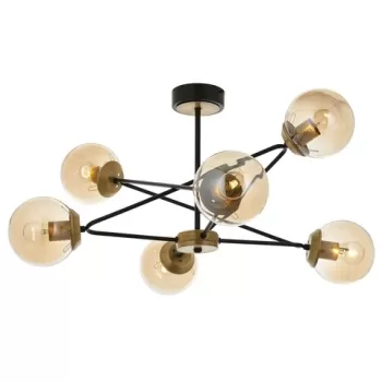 Lustra, Av-1786-6E, Aurora, 80 x 40 cm, 6 x E27, 60W, aramiu antic imagine