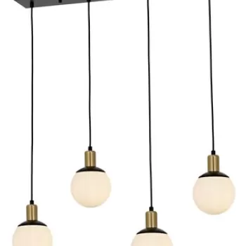 Lustra, Av-1838-4Y-Bsy, Aurora, 80 x 15 x 110 cm, 4 x E27, 60W, negru imagine