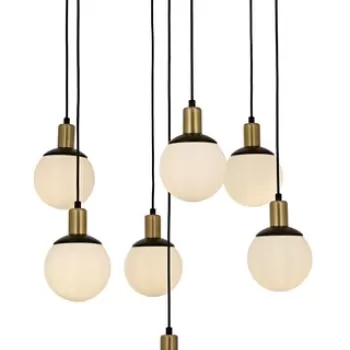 Lustra, Av-1838-7Bsy, Aurora, 70 x 110 cm, 7 x E27, 60W, negru imagine