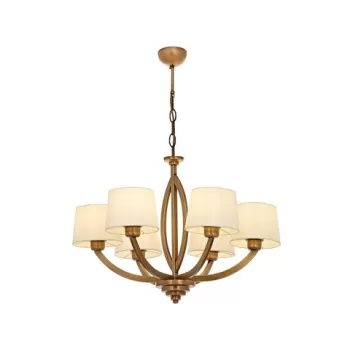 Lustra, Av-1876-6Es, Aurora, 65 x 80 cm, 6 x E27, 60W, crem/aramiu antic imagine