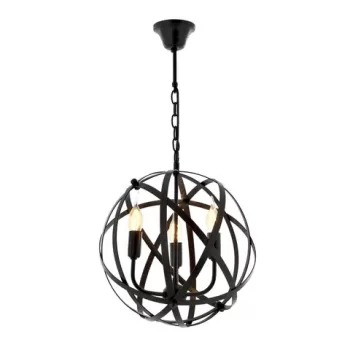 Lustra, AV-4183-3BSY, Avonni, 36 x 75 cm, 3 x E27, 60W, negru imagine