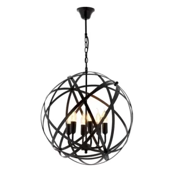 Lustra, AV-4183-6BSY, Avonni, 50 x 90 cm, 6 x E14, 40W, negru imagine