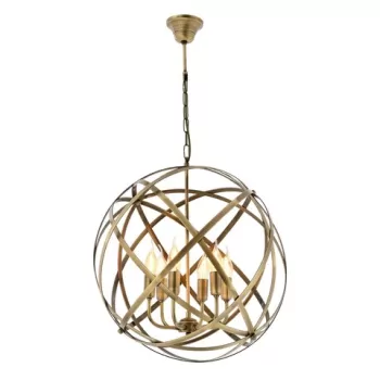 Lustra, AV-4183-6E, Avonni, 50 x 90 cm, 6 x E14, 40W, aramiu antic imagine