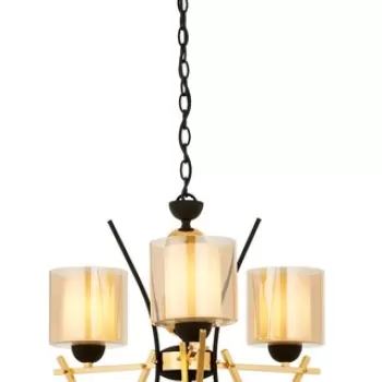 Lustra, Av-4301-3S, Aurora, 50 x 90 cm, 3 x E27, 60W, auriu imagine