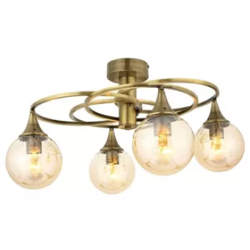 Lustra, Avonni, 683AVN1128, Metal, Maro antichizat imagine