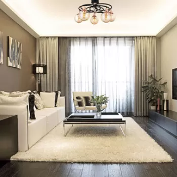 Lustra, Avonni, 683AVN1129, Metal, Negru/Bronz imagine