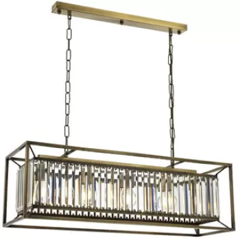 Lustra, Avonni, 683AVN1167, Metal, Maro antichizat imagine