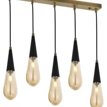 Lustra, Avonni, 683AVN1183, Metal, Maro antichizat imagine