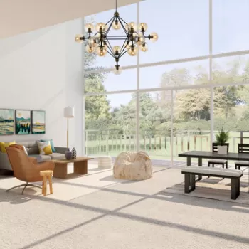 Lustra, Avonni, 683AVN1187, Metal, Negru/Maro antic imagine