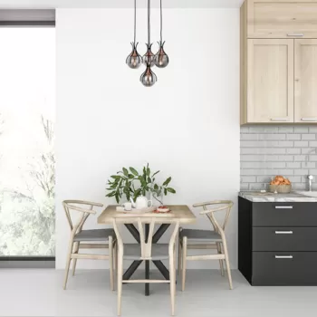 Lustra, Avonni, 683AVN1207, Metal, Negru/Bronz imagine