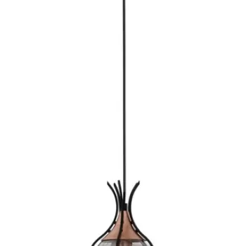 Lustra, Avonni, 683AVN1223, Metal, Negru/Bronz imagine