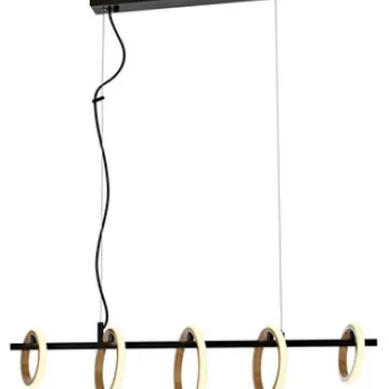 Lustra, Avonni, 683AVN1380, Metal, Galben/Negru imagine