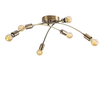 Lustra, Banana - 1141, Tatum, 67 x 67 x 25 cm, 6 x E27, 40W, aramiu antic imagine