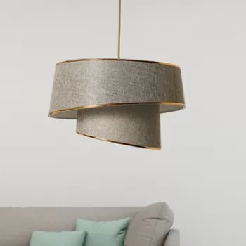 Lustra, Barette - Beige, FullHouse, 32 x 32 x 70 cm, 1 x E27, 60W, bej imagine