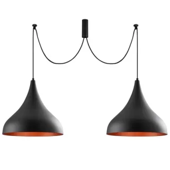 Lustra Berceste N-1392, Noor, 131 x 127 cm, 2 x E27, 100W, negru imagine