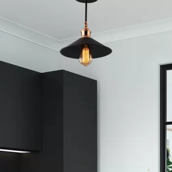 Lustra, Berceste - N-657, Alby, 24 x 31 cm, 1 x E27, 40W, negru imagine