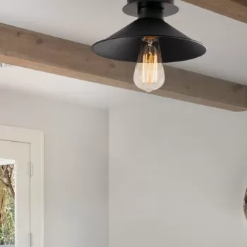 Lustra, Berceste - N-659, Alby, 24 x 12 cm, 1 x E27, 40W, negru imagine