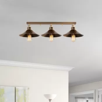 Lustra, Berceste - N-661, Alby, 80 x 24 x 17 cm, 3 x E27, 40W, aramiu antic imagine