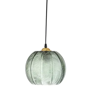 Lustra, Bloomingville, Adar, 1 x E27, 22x20 cm, sticla/fier, verde imagine