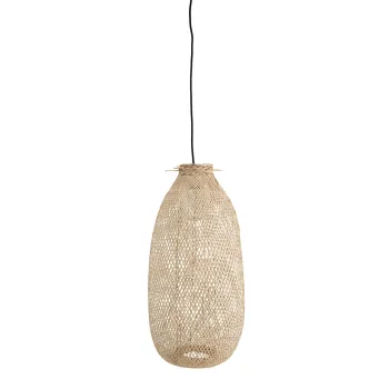 Lustra, Bloomingville, Evert, 1 x E27, 25x65 cm, bambus, natural imagine